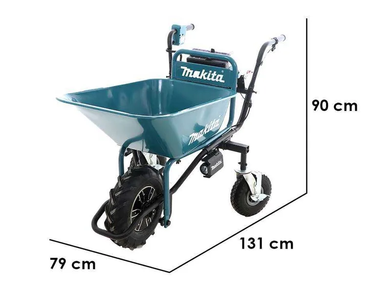 Brouette électrique à roues Makita DCU180 avec vasque - sans batteries