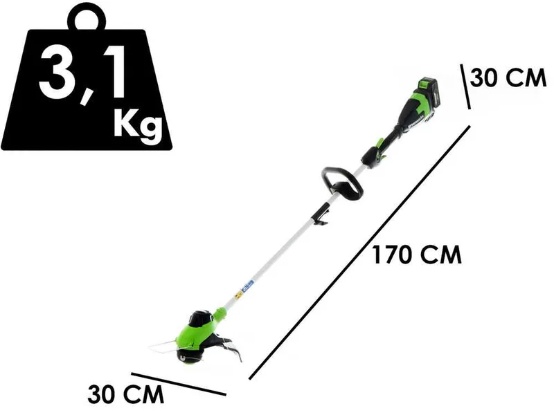 Greenworks G48ST8 - Coupe-bordure électrique à batterie - 48V 2Ah