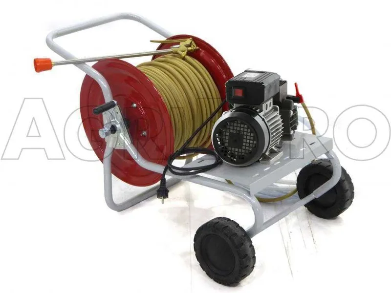 Motopompe de pulvérisation électrique sur chariot - Pompe Dal Degan DL218 - 20 bars max - 18L/min
