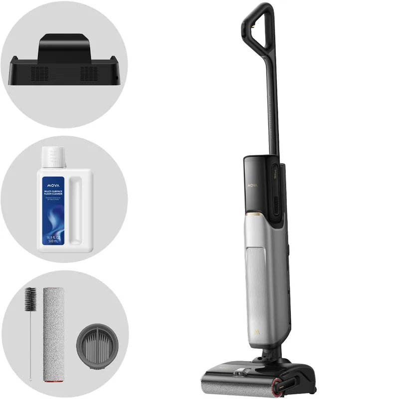 MOVA X4 Pro - Autolaveuse à batterie 3 en 1 : lave, sèche, aspire - 21,6 V - 5 Ah