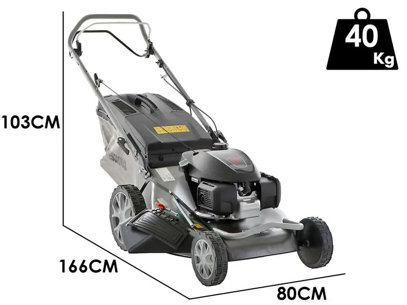 Tondeuse à gazon tractée Marina Systems HR 57 SH - 4EN1 - moteur Honda GCVx 200