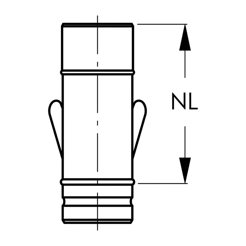 Schiedel Élément de purge PPL ovale 250 mm Ø 130 mm