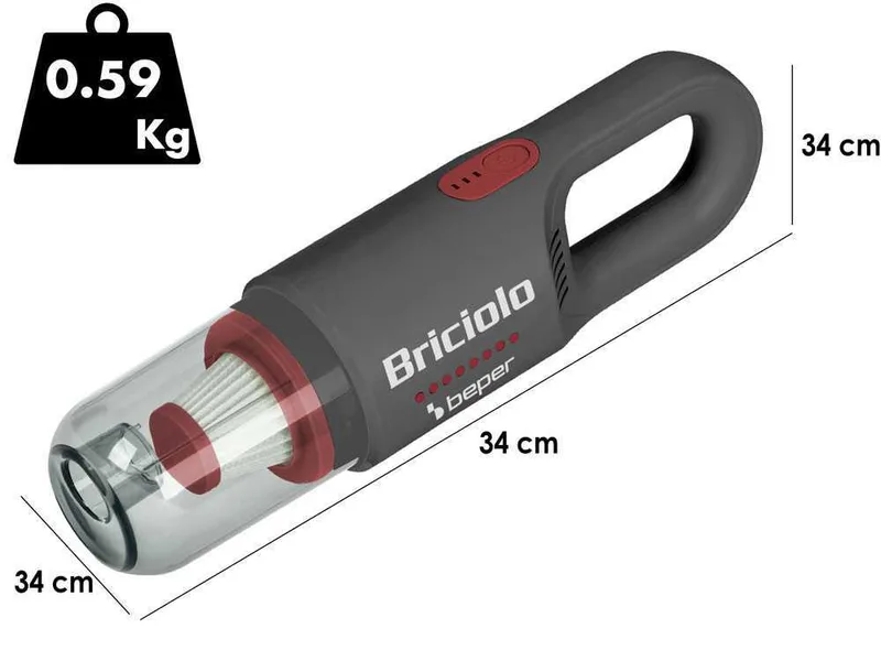 Beper P202ASP401 - Ramasse-miettes rechargeable à batterie - 7.4 V 2 Ah