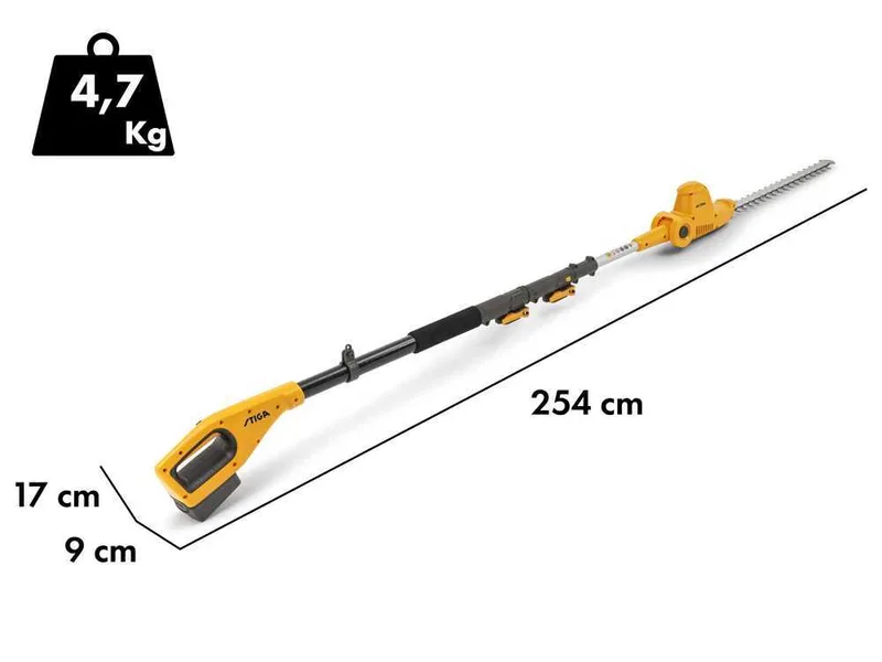 Stiga MT 100e Kit - Élagueuse - Taille-haie sur perche de rallonge - 20V/4Ah