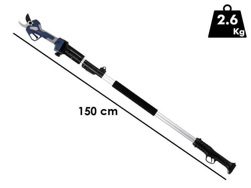 Bullmach ARTEMIS 45 - Sécateur électrique de taille sur perche - 150/210 cm - 2x 21.6V 4Ah - Diamètre de coupe 45 mm