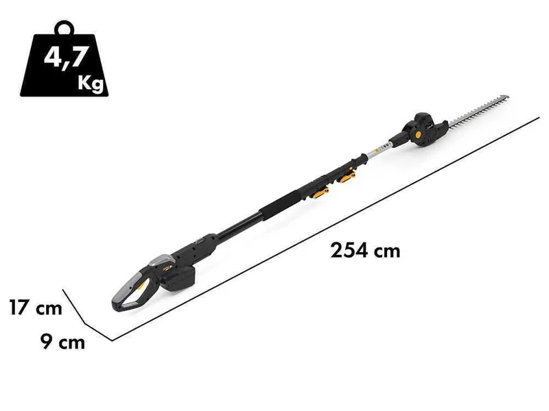 Alpina AM 20 Li Kit - Élagueuse - Taille-haie sur perche de rallonge - 20V/4Ah