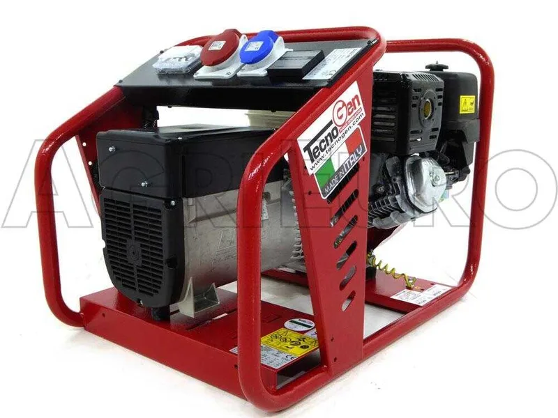 TecnoGen H8000T - Groupe électrogène 6 KW triphasé - Honda GX 390 - alternateur italien