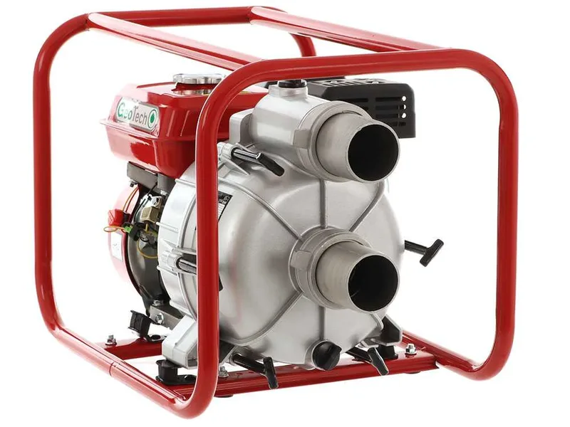 Motopompe thermique GeoTech LTP80 pour eaux chargées avec raccords de 80 mm