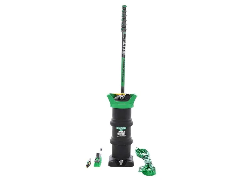 Unger Hydropower Ultra Expert - Kit de nettoyage pour vitres et panneaux photovoltaïques - Perche nLITE Carbon Composite 170-860 cm