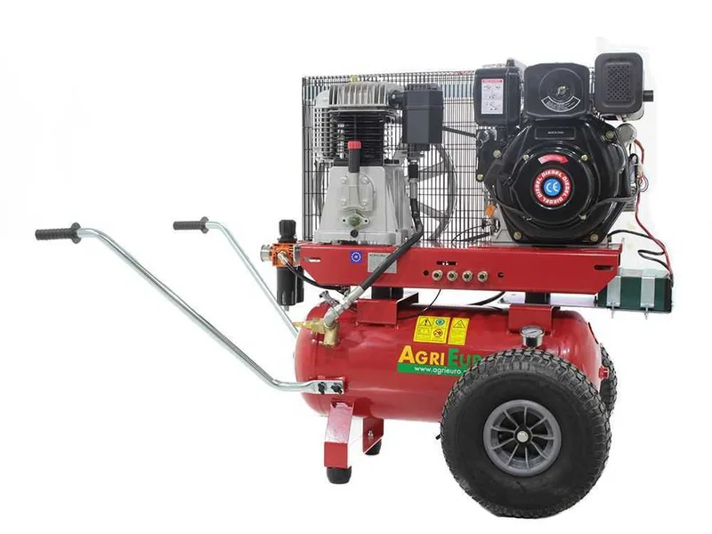 Motocompresseur avec moteur diesel AgriEuro GVD 50/700 AE compresseur thermique à gasoil démarrage électrique