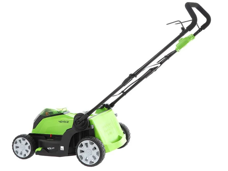 Greenworks G40LM41 - Tondeuse à gazon à batterie - 40 V/4 Ah - Largeur de coupe 41 cm