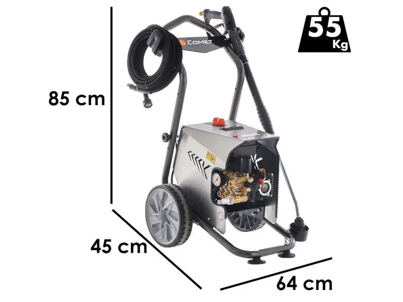 Comet K Steel S 7.15 15/210 T - Nettoyeur haute pression professionnel à eau froide - 200 bar - 900 l/h