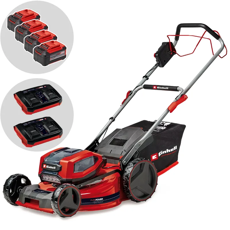 Einhell GP-CM 36/52 S Li BL - Tondeuse à gazon à batterie - 4 x 18 V / 5.2 Ah - Coupe 52 cm