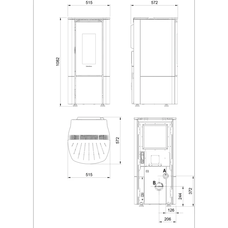Extraflame Katia 11 Poêle à granulés Evolution Line gris tourterelle