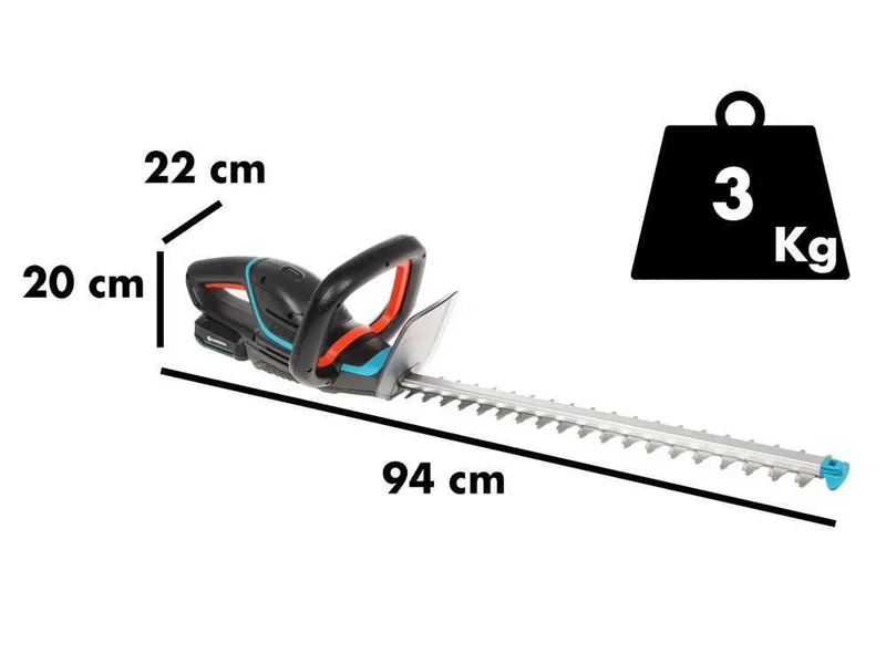 Gardena ComfortCut P4A - Taille-haie à batterie au lithium avec lame de 50 cm