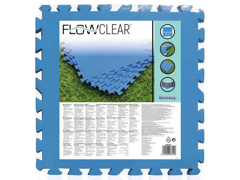 Dalle anti-dérapante bleue 50x50 cm 9 pièces Bestway 58220
