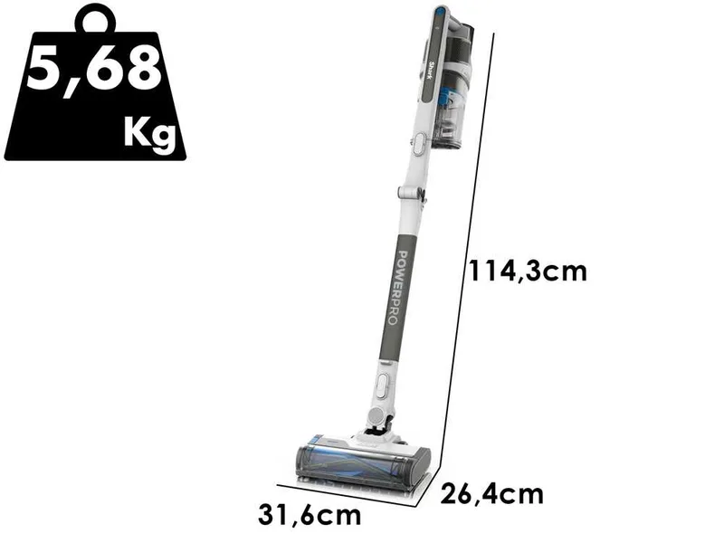 Shark PowerPro Pet IZ380EUT - Aspirateur 2 en 1 - Balai électrique - Batterie 21,6 V
