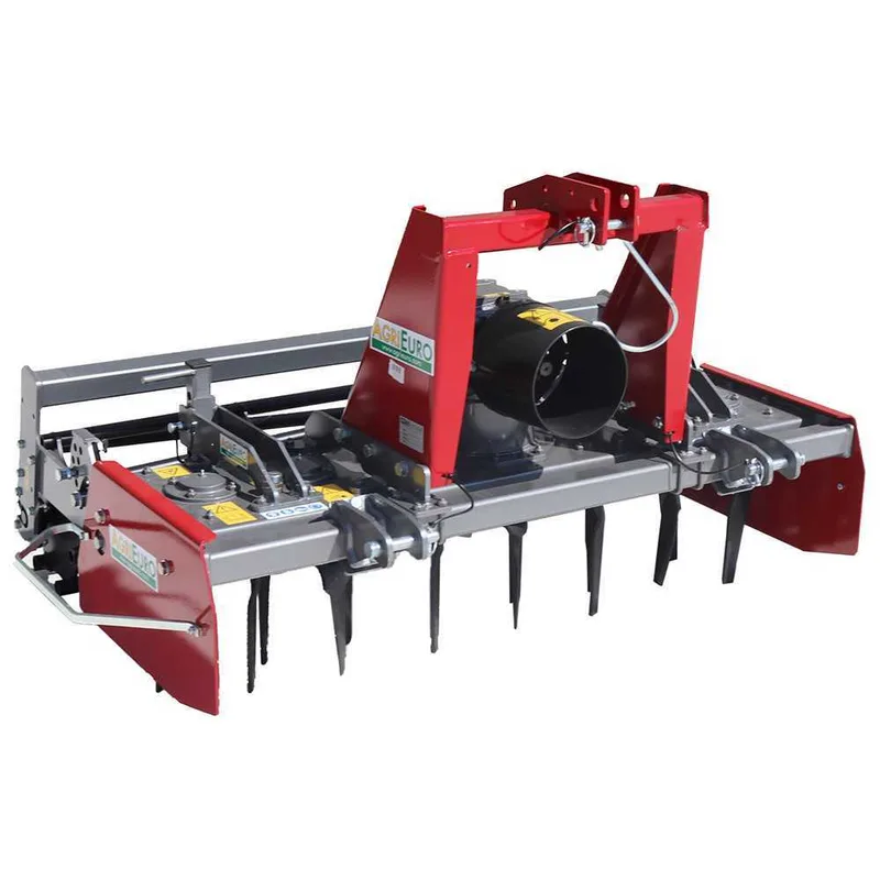 Herse rotative RH150 - largeur de travail 150 cm - 14 lames série médium - Rouleau à cage