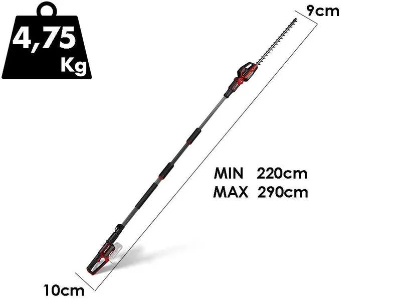 Einhell GP-HC 18/5020 Li T BL - Élagueuse - Taille-haie multifonction sur perche à batterie - 18 V 5.2Ah