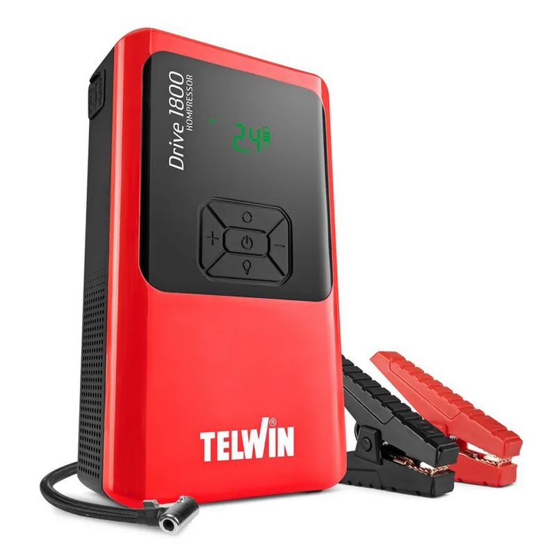 Telwin Drive 1800 Kompressor - Démarreur et compresseur portable multifonction - Power Bank
