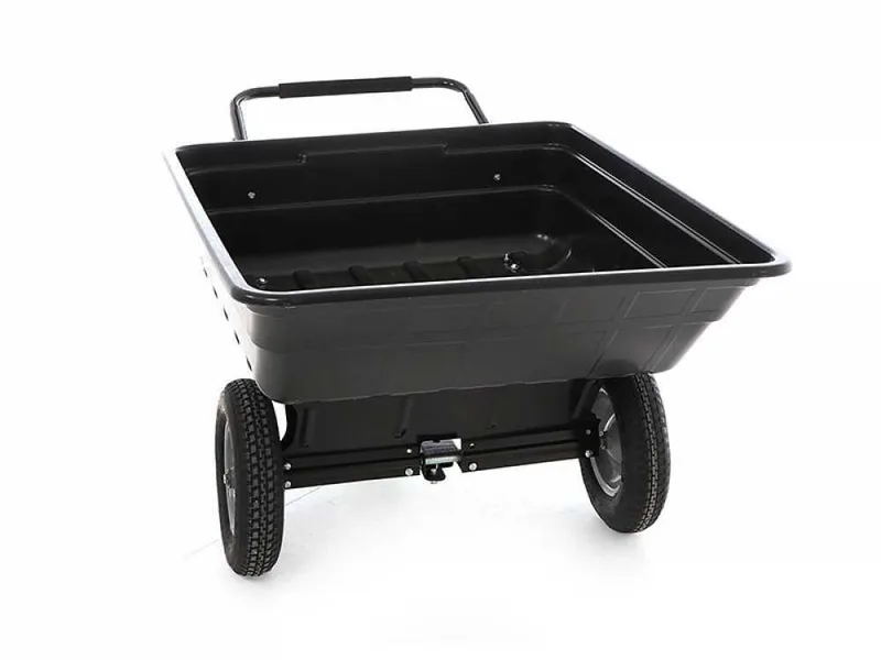Remorque tractée pour autoportée GeoTech TC3080PL - remorque avec benne en plastique - 121x93 (h 29 cm)