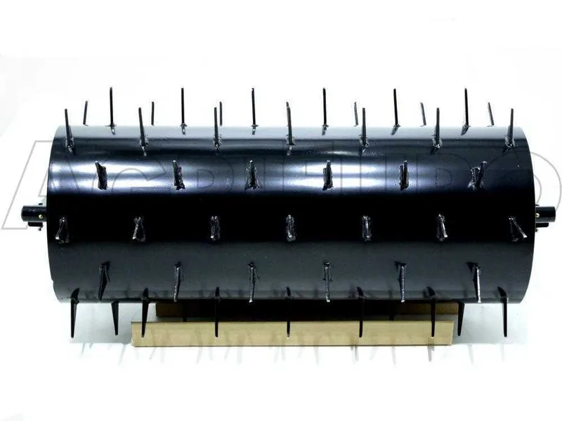 Rouleau compacteur denté 92 cm - aérateur tracté en acier pour tondeuse autoportée