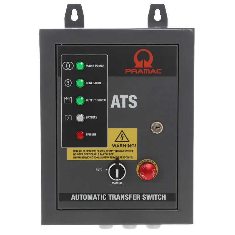 Boîtier ATS monophasé Pramac pour les groupes électrogènes PMi 4500 et PMi 6500