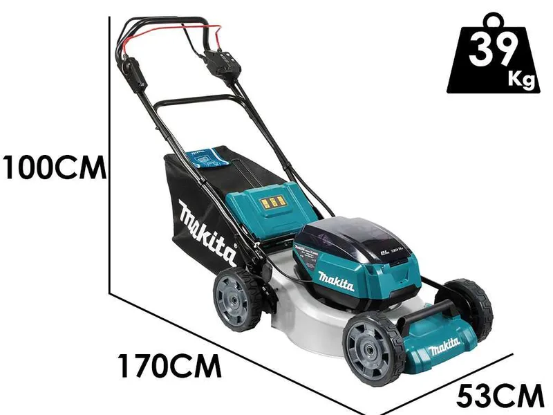 Makita DLM462Z - Tondeuse à gazon autotractée à batterie - 4x18V/5Ah - Coupe 46 cm