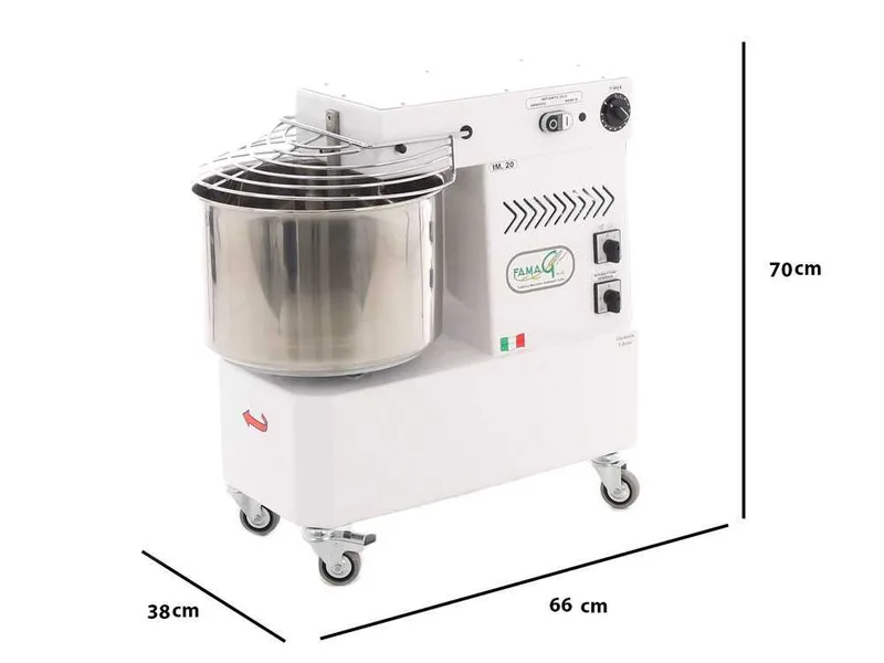 Pétrin à spirale Famag IM20 New – 400, triphasé 2 vitesses 18KG