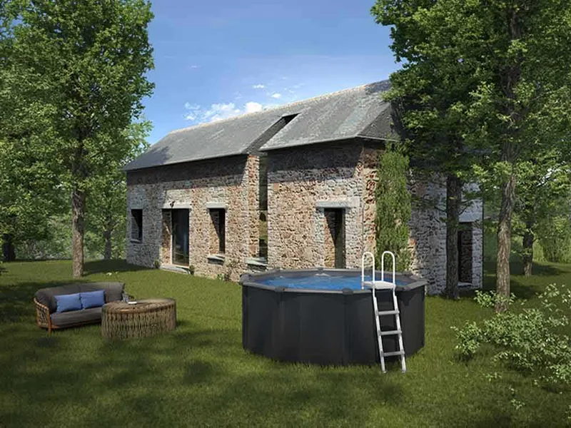 Gre Kea Ronde Ø350 x 120 cm - Piscine hors-sol en acier