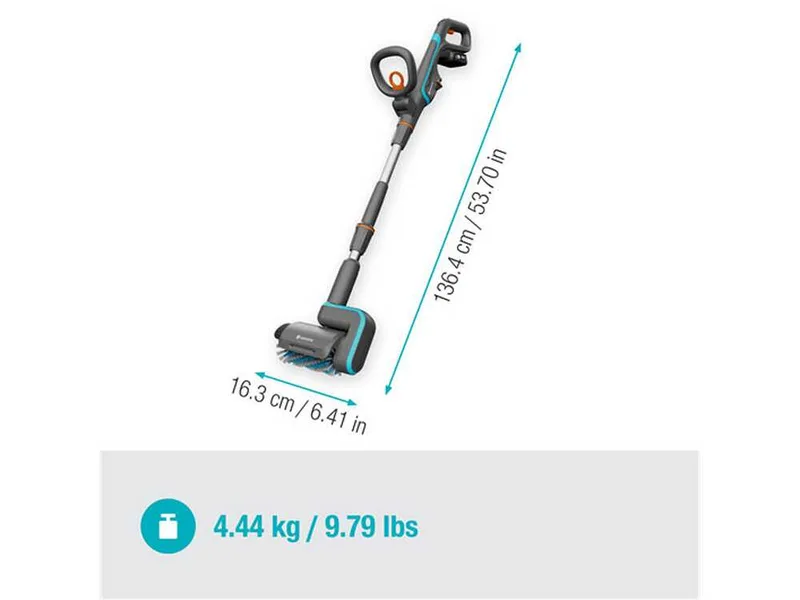 Gardena AquaBrush Universal 04/1 - Nettoyeur de sols à batterie + Brosse