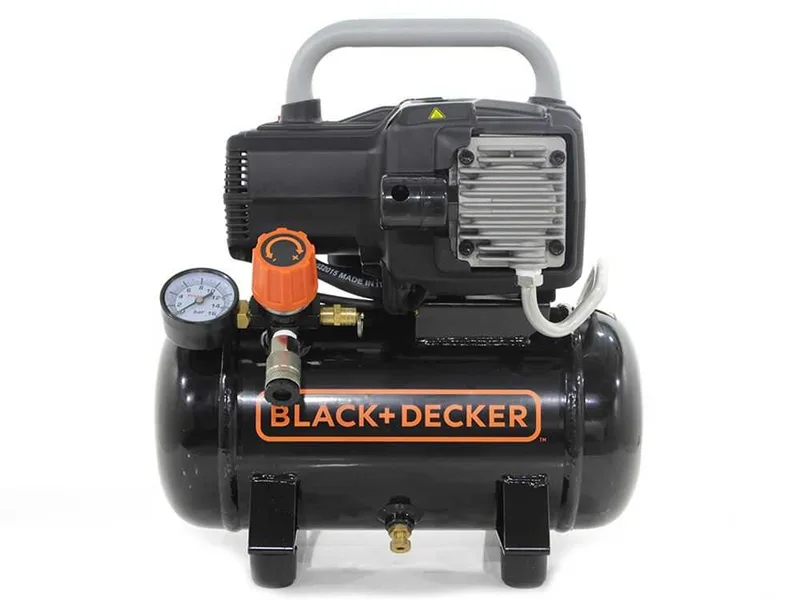 Black & Decker BD195 6 NK - Compresseur d'air électrique portatif monophasé, oil-less - Moteur 1.5 CV - 6 L