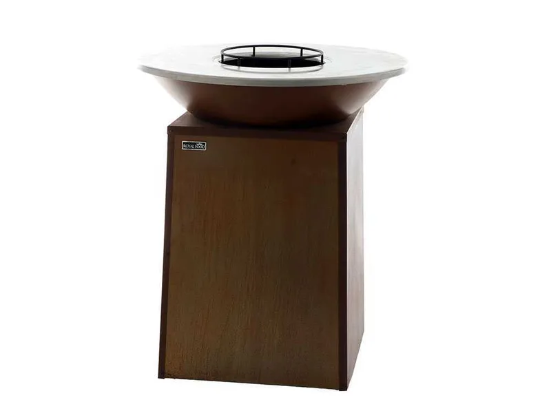 RoyalFood COR-4000 - Barbecue à bois en corten