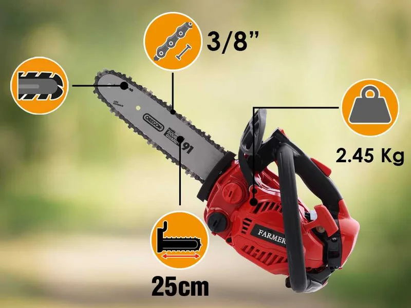 FARMER FA2610SA – Tronçonneuse d’élagage thermique – Guide de 25 cm