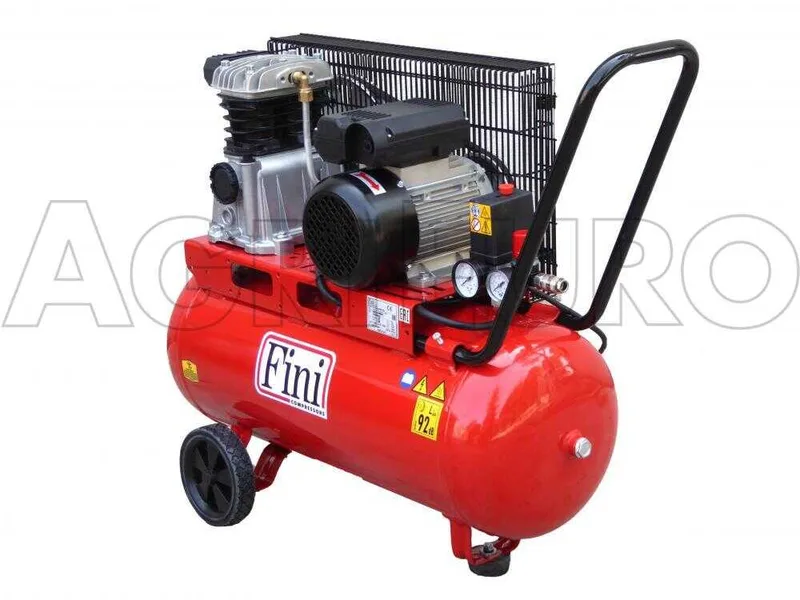 Fini MK 102 N 50 2M - Compresseur d'air électrique monophasé à courroie - Moteur 2 CV - 50 L