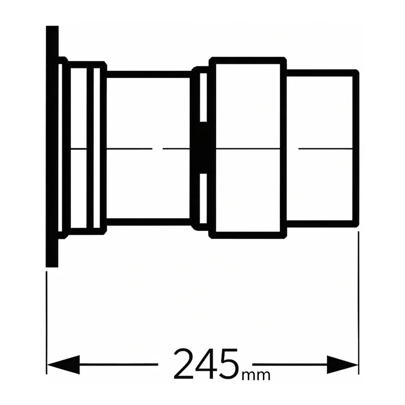 Schiedel raccord Ø150 mm simple paroi, raccourcissable pour PRIMA PLUS Ø150 mm mat