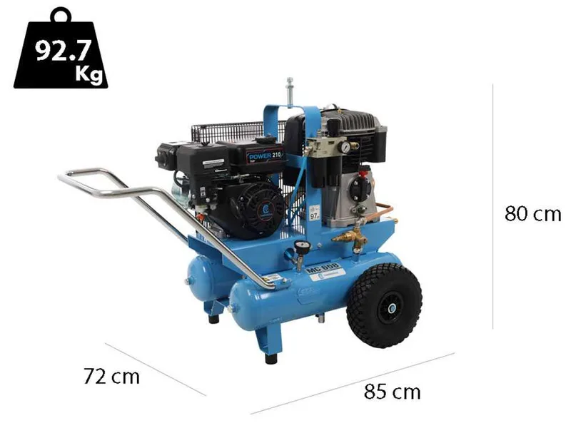 KIT Motocompresseur Campagnola MC 658 7CV + 2 Peignes vibreurs pneumatiques Tuono Evo