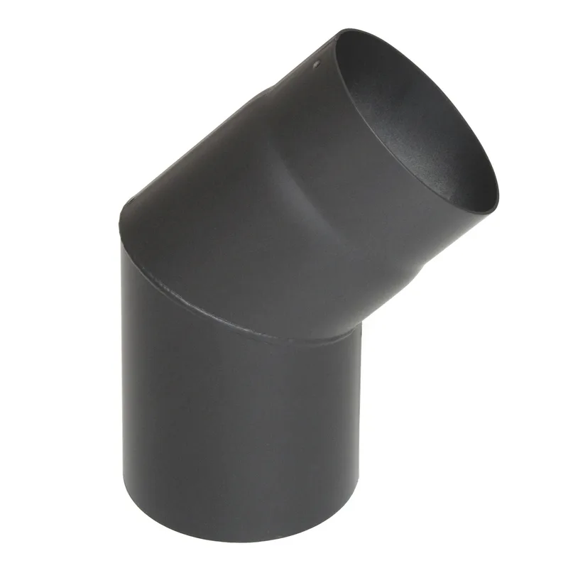 Raik Basic coude de tuyau de fumée 130mm gris fonte 45° sans porte pour tuyau de fumée / conduit de fumée