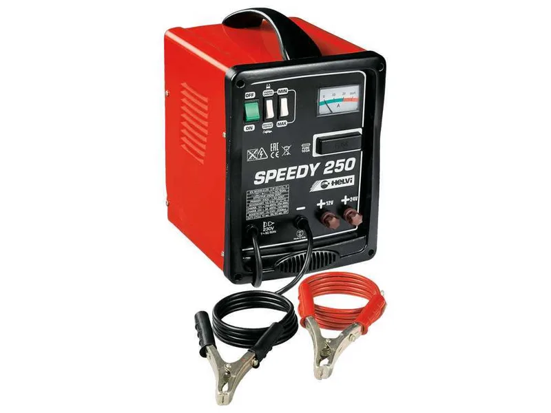 Helvi Speedy 250 - Chargeur de batterie et démarreur portable - 12/24V - Monophasé