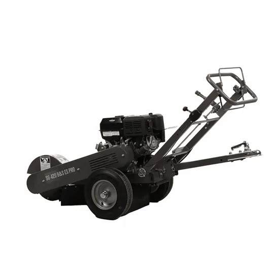 BlackStone SG 420 B&S ES PRO - Rogneuse de souches - Moteur B&S XR2100 420cm3 - Disque de coupe avec 8 marteaux en carbure de tungstène