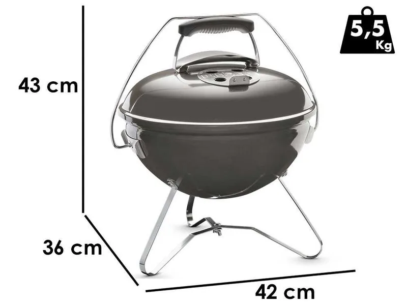 Weber Smokey Joe Premium Gray - Barbecue à charbon portable