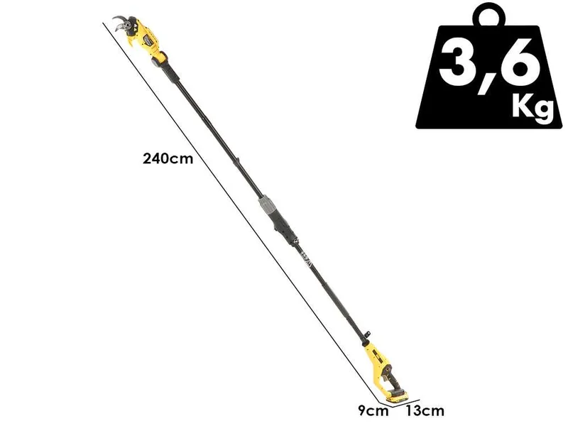Stanley Fatmax SFMCPP632D1-QW - Échenilloir à batterie - 240 cm - 18 V 2 Ah - Diamètre de coupe 32 mm