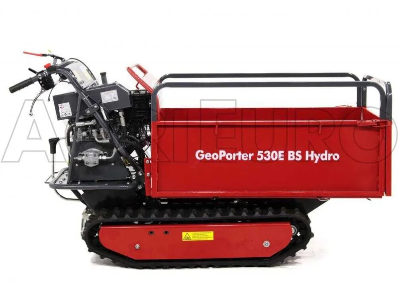 Brouette à moteur GeoTech Pro GeoPorter 530E BS Hydro - 10 CV - basculement hydraulique, charge 500 kg
