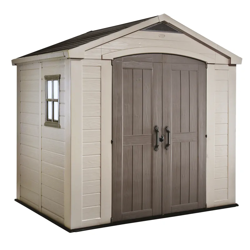 Keter Factor beige - Abri de jardin - Avec fenêtre latérale - 256.5x182x243 cm