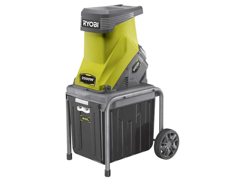 Ryobi RSH2545B - Broyeur de végétaux électrique - Bac de 40L - Diamètre de coupe de 45 mm - 2500 W