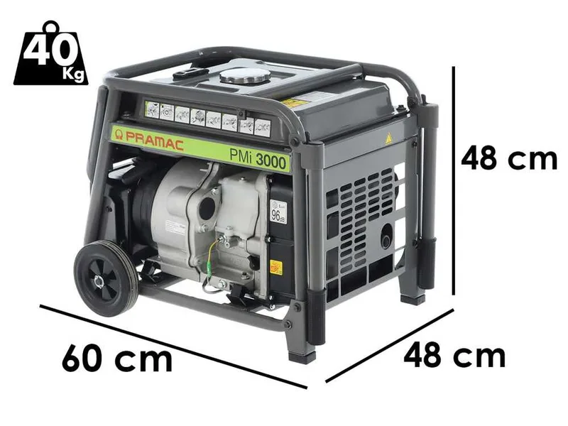 Pramac PMI3000 - Groupe électrogène inverter de 3 kW - Version sur chariot
