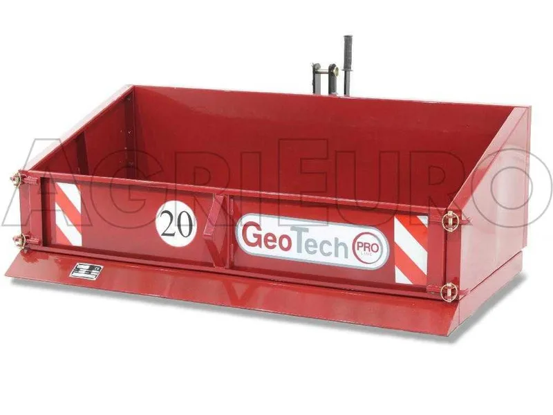 Benne agricole pour tracteur GeoTech PRO TB130 en métal - Lame de raclage