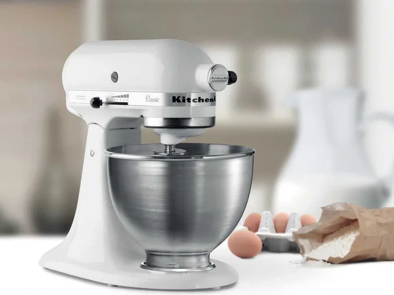 KitchenAid Classic 5K45SS-EWH Blanc - Batteur mélangeur planétaire