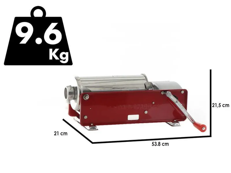 Tre Spade Mod. 5 Rouge - Poussoir à saucisse manuel 5 kg - 2 vitesses