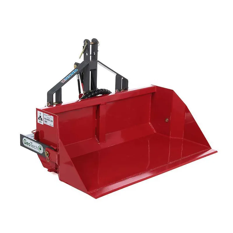 Godet arrière hydraulique pour tracteur GeoTech de 120 cm - Série médium - Charge 300Kg